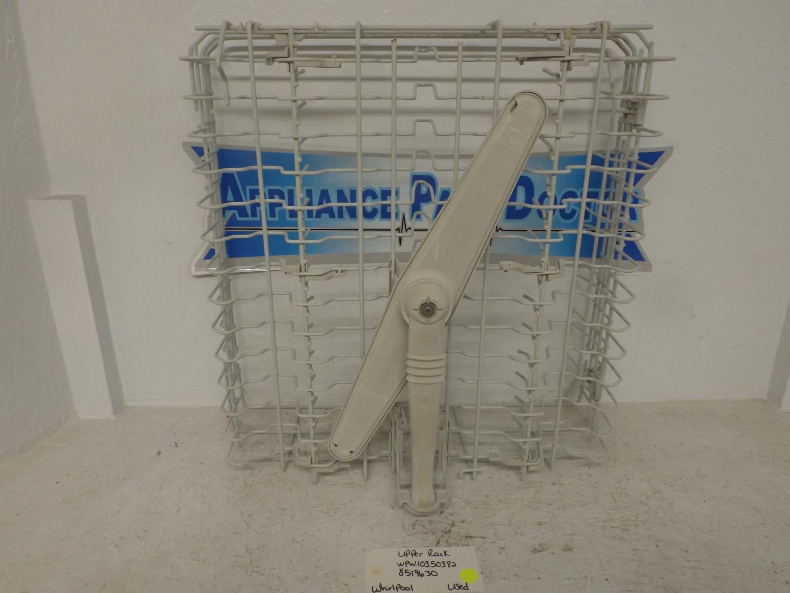 Whirlpool Dishwasher WPW10350382 8519630 Upper Rack Used Whirlpool Dishwasher WPW10350382 8519630 Upper Rack Used